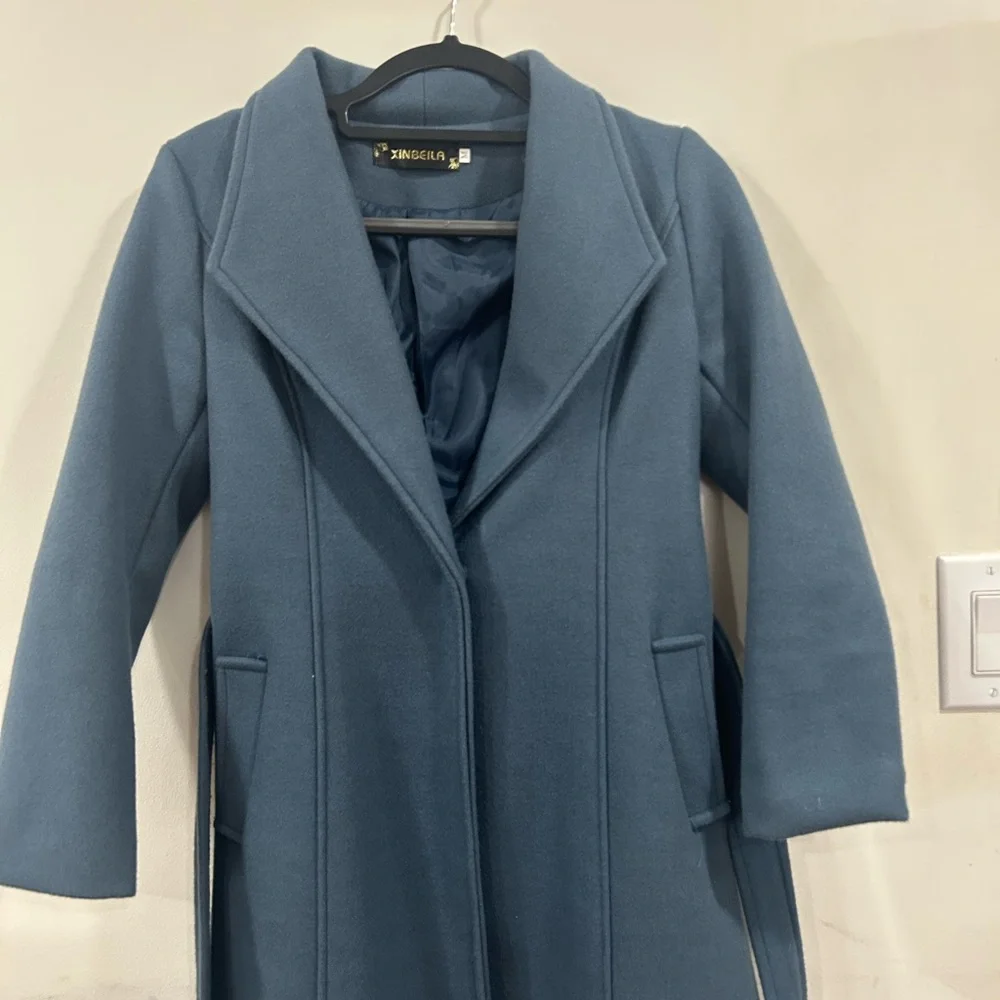 Women’s coat gray/blue color size M - Picture 4 of 7